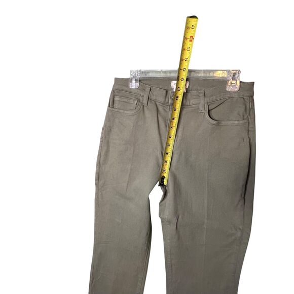 L'Agence Sada Jeans Womens 30 Green Basil Cropped High Rise Slim Raw Hem Pants - Picture 8 of 11